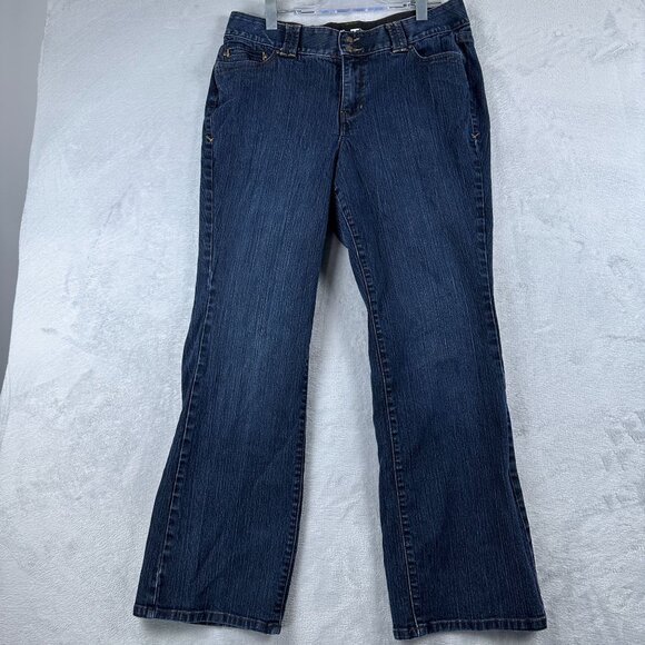 Lane Bryant Bootcut Jeans Womens Size 16 Tighter Tummy Technology High Rise Blue - Picture 2 of 13